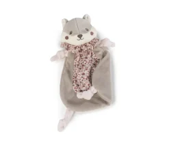 Niños Pasito a Pasito Doudou Ardilla Cherry Flores Personalizable