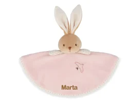 kaloo Doudou Conejo Redondo Rosa Personalizable^ Doudous