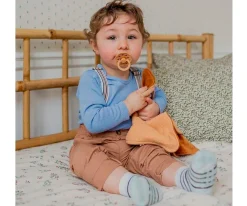 BIBS Doudou Kangaroo Cornflower^ Muselinas Bebé