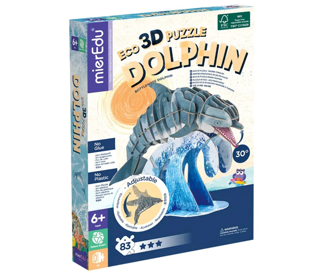 Niños mierEdu Eco 3D Puzzle Delfín