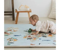 Niños Mimaar Enrollagateo Simple Estampado Mapa Mundi