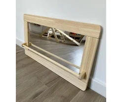 Niños Ethos Wood Espejo Montessori Grande con Barra de Madera