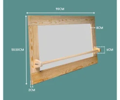 Niños Ethos Wood Espejo Montessori Grande con Barra de Madera