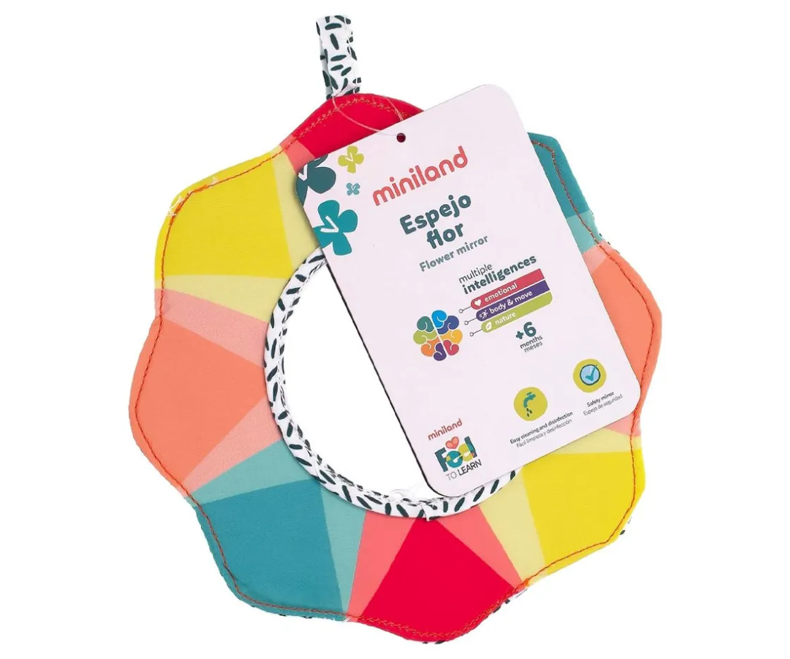 Miniland Espejo Sensorial para Bebés Flor^Niños Juguetes Bebé 6 Meses