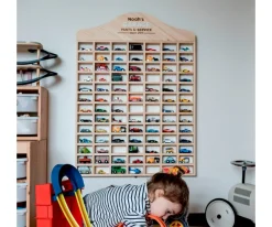 Walamami Estantería Grande de Madera para Coches de Juguete^ Decoración Pared Infantil
