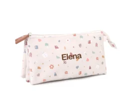 Tutete Estuche 3 Compartimentos Geometric Nature Personalizable