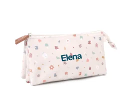 Tutete Estuche 3 Compartimentos Geometric Nature Personalizable