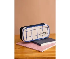 Hindbag Estuche Max Tricolor Cuadros Beige