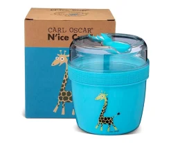 Carl Oscar Fiambrera Snack N'ice Cup L Jirafa Turquesa