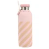 Monnëka Funda Neopreno Stripes Pink 750ml Personalizable^ Botellas Para Personalizar