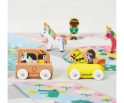Niños Janod Furgoneta Unicornio de Madera Reino Encantado Cross Roads
