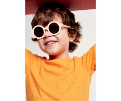 Babiators Gafas de Sol Flexibles (3-5años) Euro Round Amber Lenses Sweet Cream^Niños Gafas De Sol Para Niños