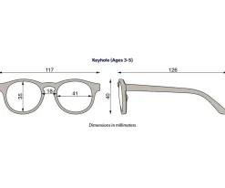 Babiators Gafas de Sol Flexibles Keyhole (3-5años) Baby Blue Amber Lenses^Niños Gafas De Sol Para Niños