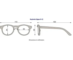 Babiators Gafas de Sol Flexibles Keyhole (0-24meses) Sweet Cream^Niños Gafas De Sol Para Niños