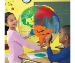 Learning Resources Globo Terráqueo Hinchable para Pintar^Niños Juguetes Niños 3 Años