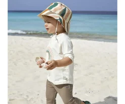 Lassig Gorrito de Baño Reversible con Protección Waves Pink Nature