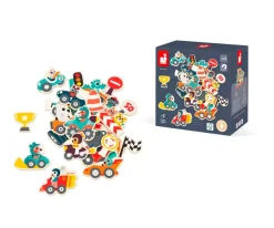 Niños Janod Imanes de Coches de Carreras 24 Piezas