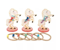 Niños Janod Juego de Lanzamiento de Anillas Caballos Applepop