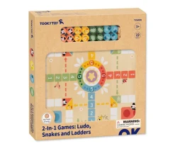 Niños Así Toys Juego de Mesa 2 en 1: Ludo y Juego de la Serpiente