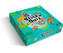 Niños Caly Juego de Mesa Stick'n Quiz + Globo Inflable Animales del Mundo