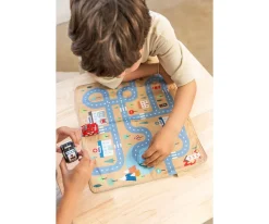 Niños Monnëka Juego Mantel con Circuito Mostaza + 3 Coches