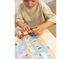Niños Monnëka Juego Mantel con Circuito Mostaza + 3 Coches