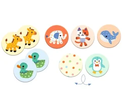 Niños Djeco Juego Memo Peluches 30 Piezas