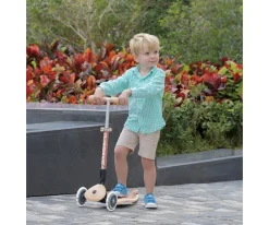 Niños Globber Junior Foldable Lights Eco Peach