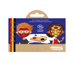 Namaki Kit Maquillaje Ninja y Superhéroe^Niños Pintura De Uñas, Brillos Y Tattoos