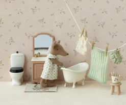 Maileg Lavabo Aparador con Espejo para Ratón Dark Powder^Niños Casa De Muñecas De Madera