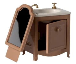Maileg Lavabo Aparador con Espejo para Ratón Dark Powder^Niños Casa De Muñecas De Madera