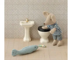 Maileg Lavabo de Baño Ratón Off White^Niños Casa De Muñecas De Madera