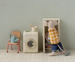 Maileg Lavadora Ratón Off White^Niños Casa De Muñecas De Madera