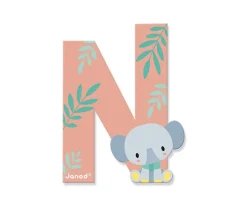 Janod Letra Madera Pure N Rosa^ Decoración Pared Infantil