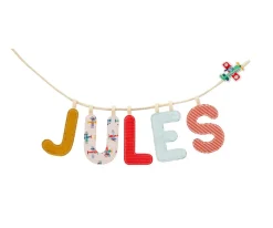 Lilliputiens Letra Tela Reversible Fosforescente U^ Decoración Pared Infantil