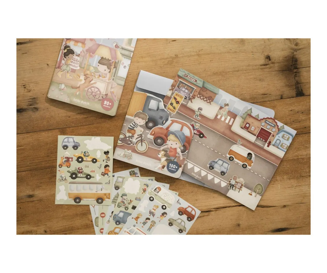 Little Dutch Libro de Pegatinas Reutilizables Jim y Vehículos^Niños Manualidades Para Niños