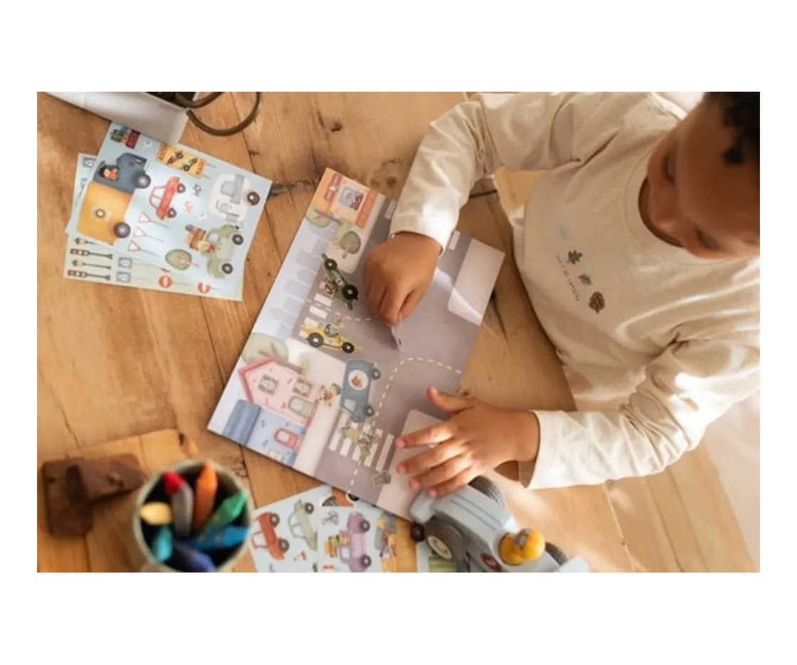 Little Dutch Libro de Pegatinas Reutilizables Jim y Vehículos^Niños Manualidades Para Niños