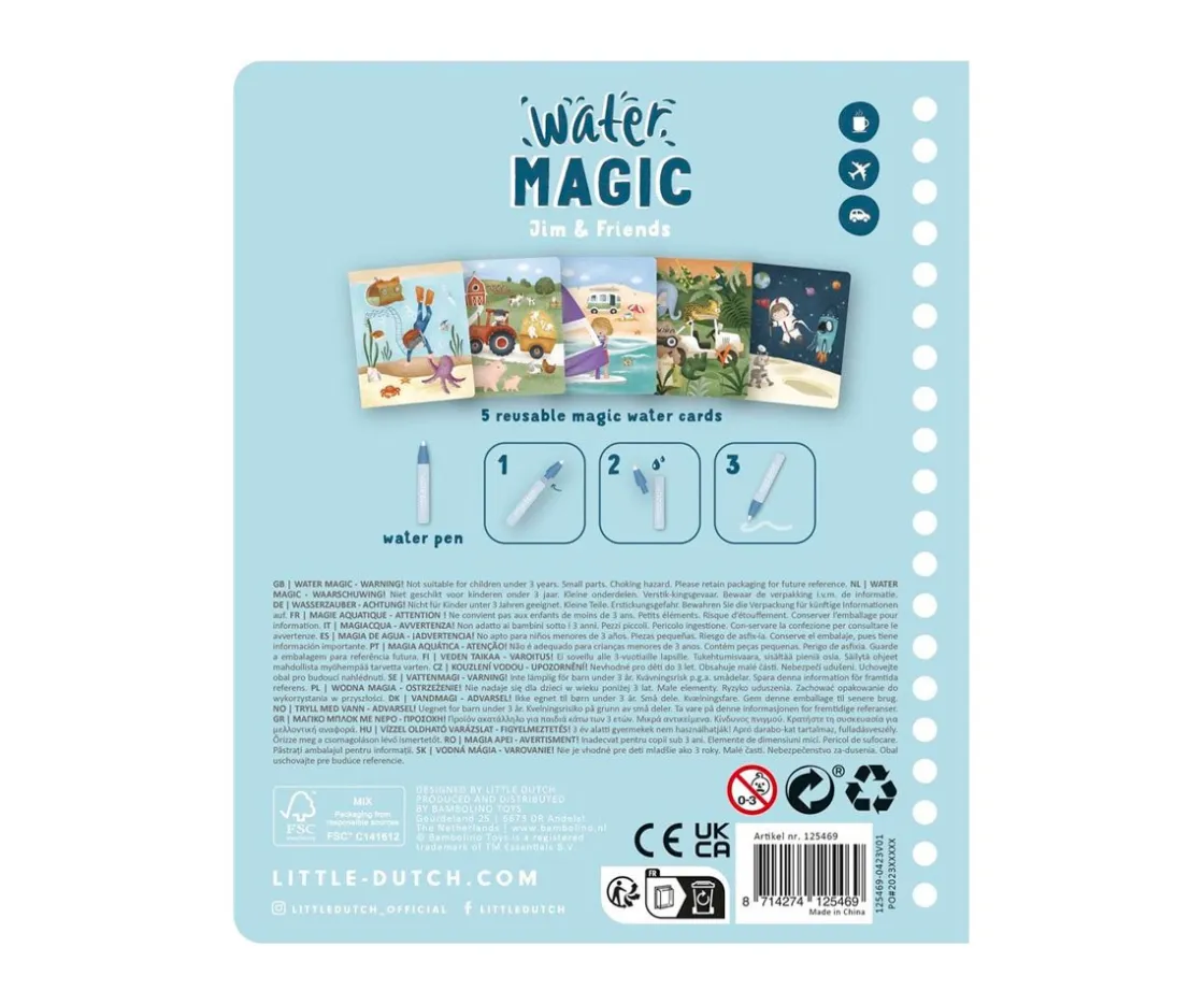 Niños Little Dutch Libro Mágico para Colorear Jim & Friends