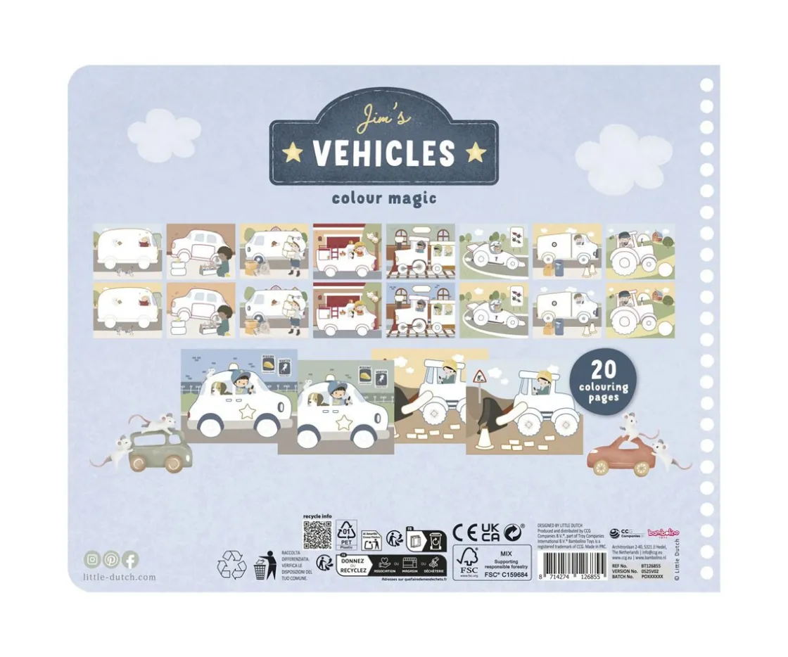 Little Dutch Libro Mágico Vehículos con Jim^Niños Manualidades Para Niños