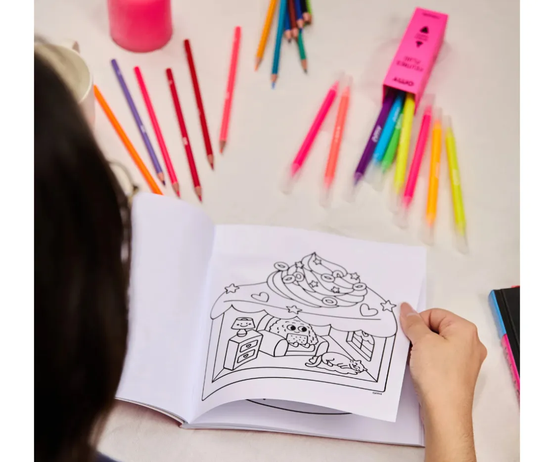 Omy Libro para Colorear Cozy Art Kawai^Niños Manualidades Para Niños