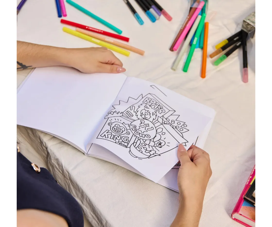 Omy Libro para Colorear Cozy Art Supermarket^Niños Manualidades Para Niños