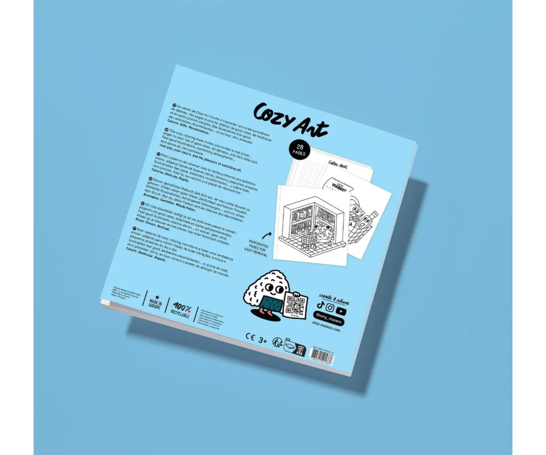 Omy Libro para Colorear Cozy Art Supermarket^Niños Manualidades Para Niños