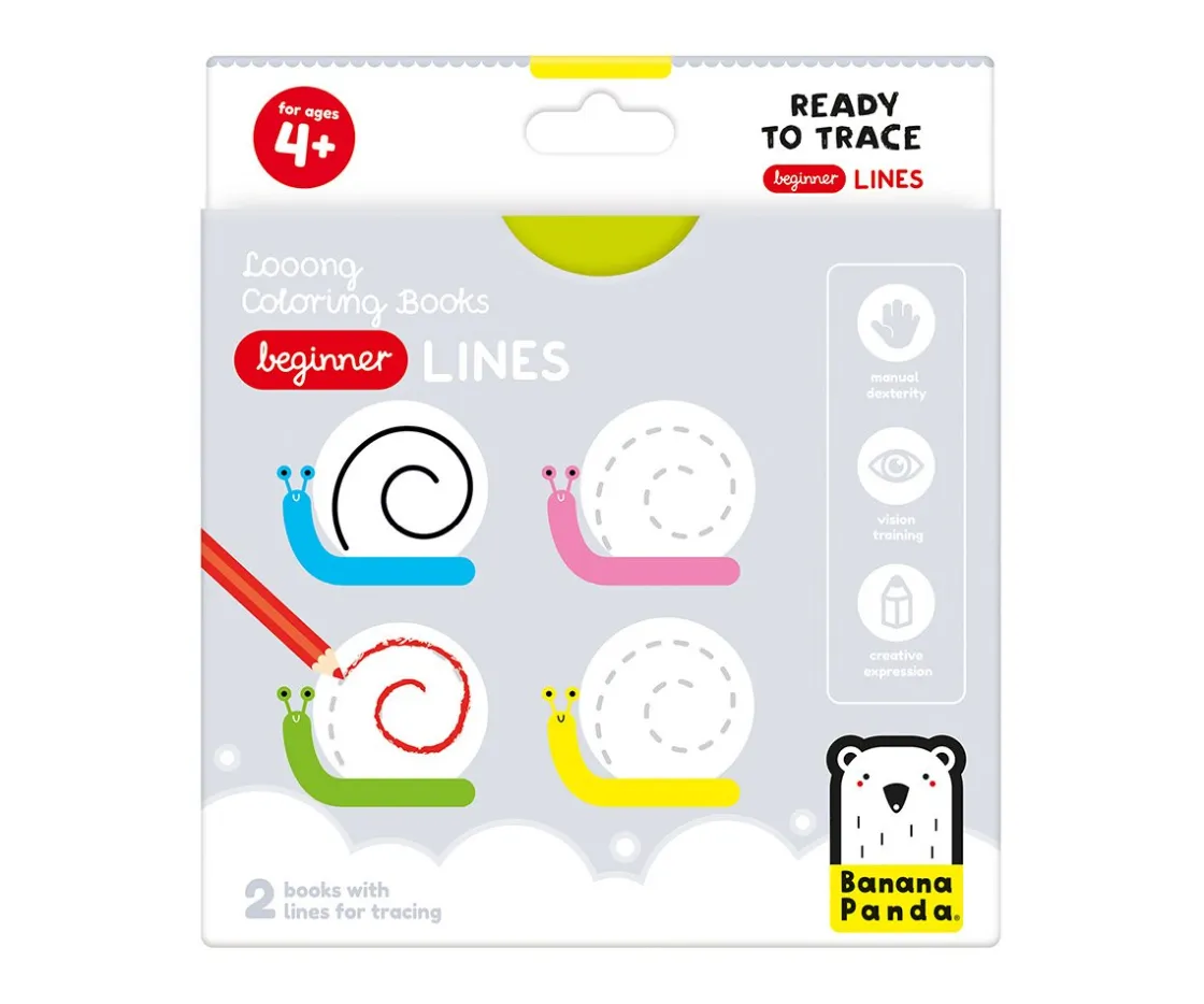 Banana Panda Libro Para Colorear Looong Beginner Lines^Niños Manualidades Para Niños