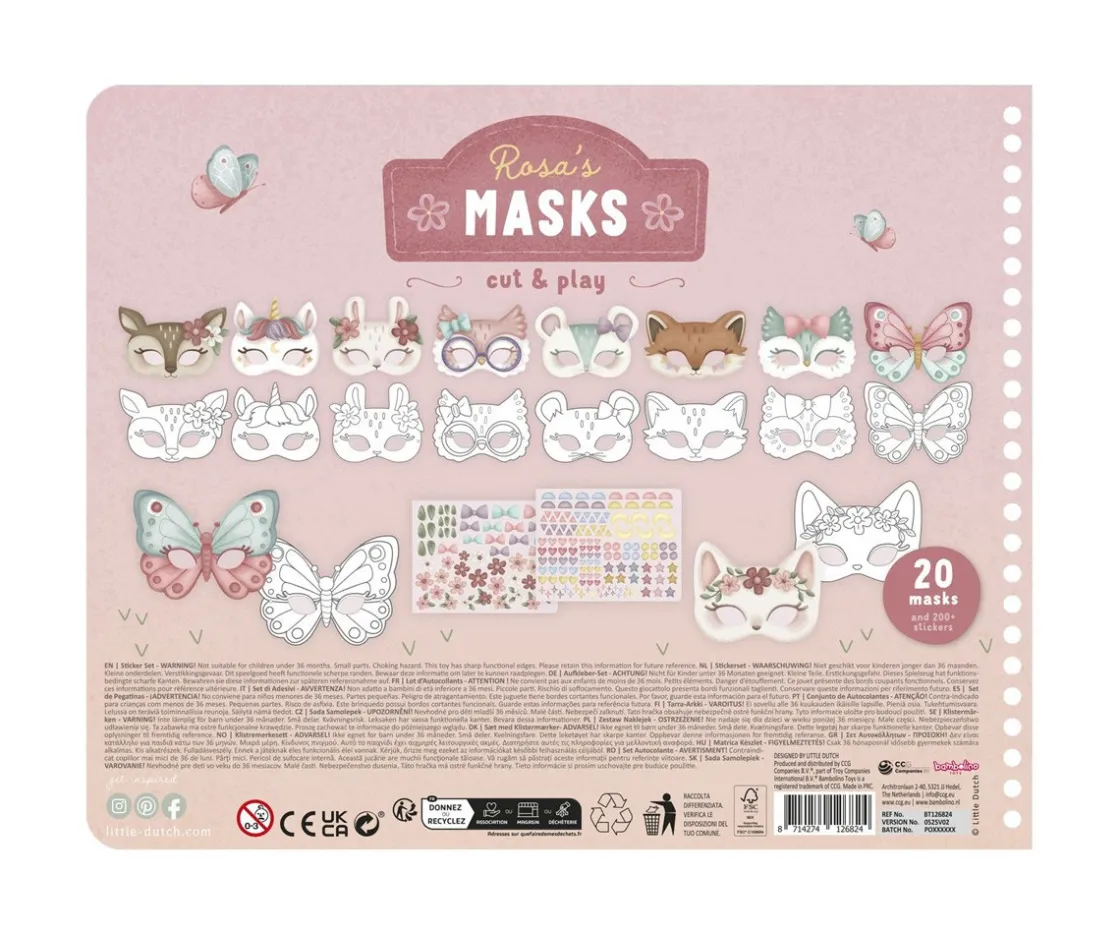 Niños Little Dutch Libro Recorta y Pinta Máscaras