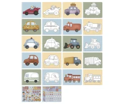 Niños Little Dutch Libro Recorta y Pinta Vehículos