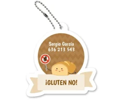 Tutete Llavero Personalizado Gluten No^ Llaveros Personalizados