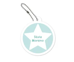 Tutete Llavero Redondo Mochila Menta Estrella^ Llaveros Personalizados