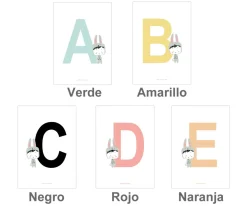 Esther Gili Lámina Letra Conejo^ Láminas Personalizadas