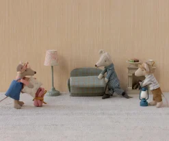 Maileg Lámpara de Pie Vintage Ratón Menta^Niños Casa De Muñecas De Madera