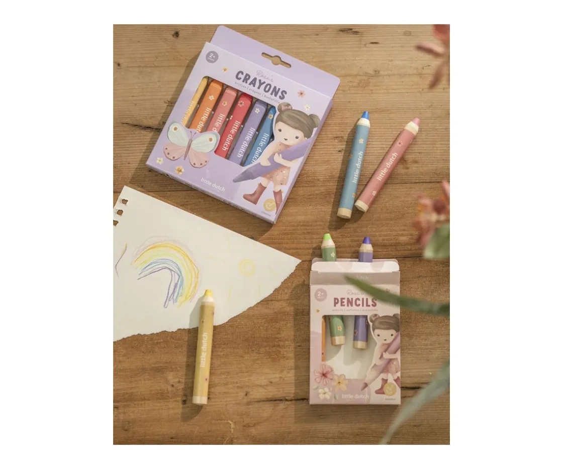 Little Dutch Lápices Gruesos Rosa^Niños Manualidades Para Niños
